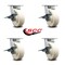 Service Caster 6 Inch Kingpinless Nylon Wheel Swivel Caster Set with Brakes SCC-KP30S620-NYR-SLB-4 - alternate 2